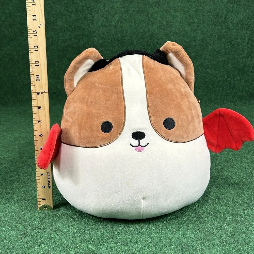 Squishmallow Halloween Reginald Corgi Devil Bat Costume Soft Plush 12